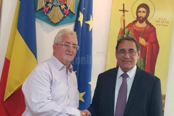 Ion Lungu, primarul Sucevei, și primarul din Karavas, Nicos Hadjistephanou