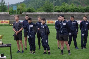 Patru dintre cei cinci rugbiști de la CSS Gura Humorului ce vor merge la proiectul din Noua Zeelandă