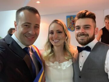 Viceprimarul Lucian Harșovschi a oficiat 21 de căsătorii, unele internaționale, la finele săptămânii trecute