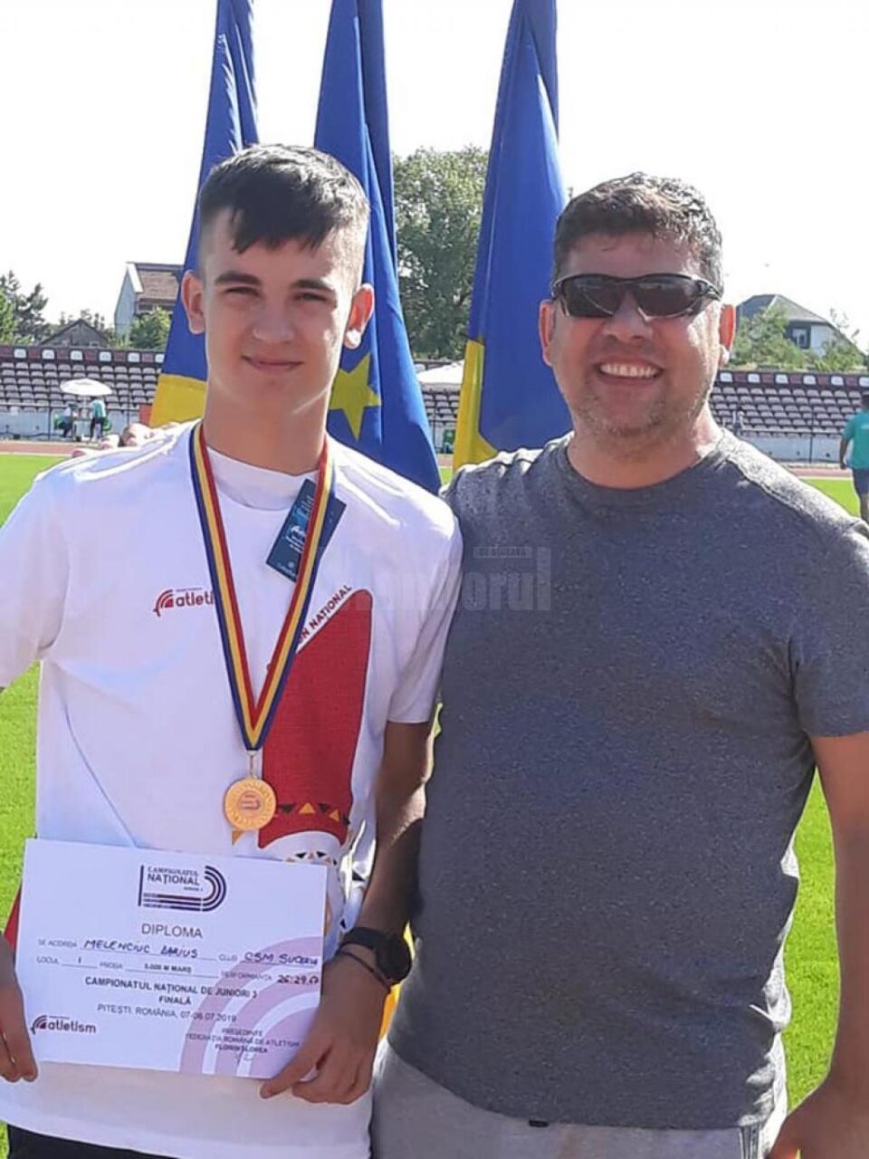 Darius Melenciuc și antrenorul Radu Mihalescu