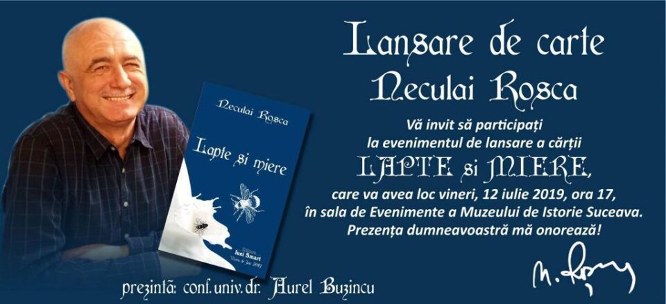 „Lapte și miere” - lansarea celei de-a doua cărți a jurnalistului Neculai Roșca