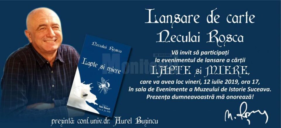 „Lapte și miere” - lansarea celei de-a doua cărți a jurnalistului Neculai Roșca