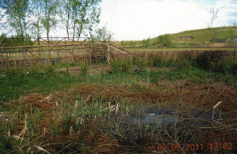 Sera care a fost distrusă în timpul lucrărilor de regularizare a pârâului Ruda din Dornești