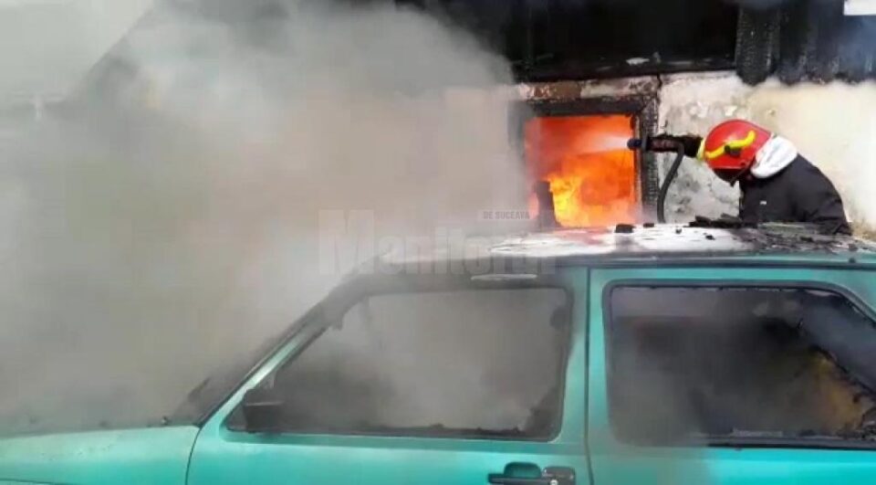 Incendiul de la casa din Dornești, care a cuprins și o mașină