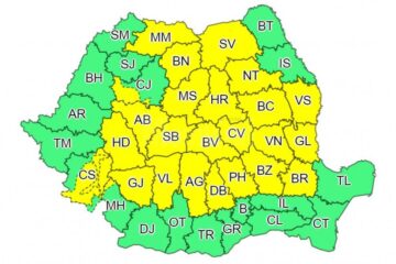 Cod galben de vreme rea pentru județul Suceava