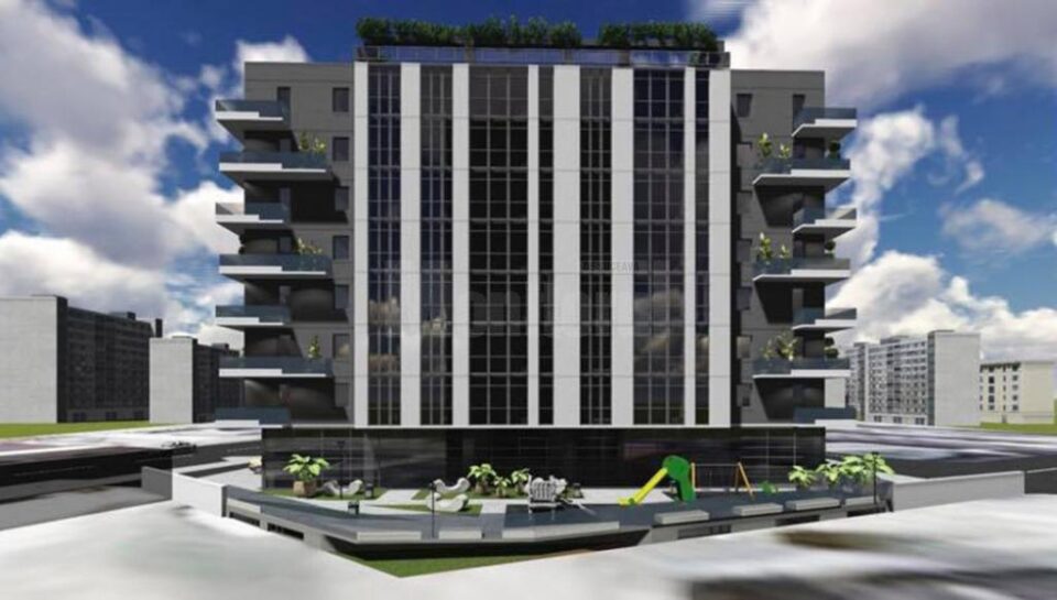 Blocul turn care urmează să fie construit lângă biserica Sf. Andrei din Burdujeni