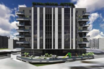 Blocul turn care urmează să fie construit lângă biserica Sf. Andrei din Burdujeni Blocul turn care urmează să fie construit lângă biserica Sf. Andrei din Burdujeni