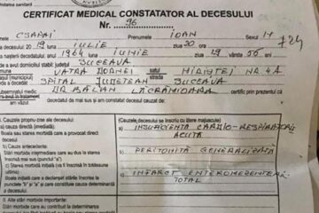 Certificatul de deces al lui Ioan Csapai