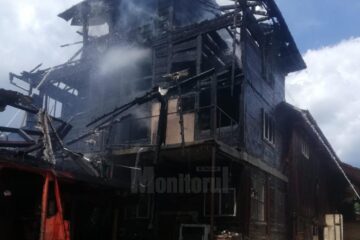 Incendiul a distrus clădirea sediului societății și hala de prelucrare a lemnului