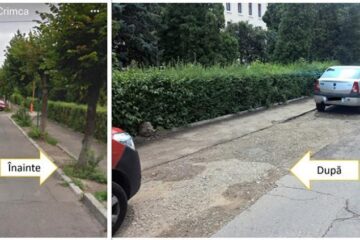 Dan Ioan Cușnir arată că lângă Tribunalul Suceava au fost distruse spațiile verzi pentru amenajarea unor parcări