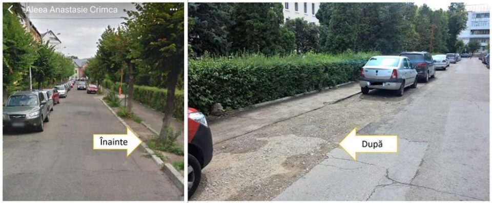 Dan Ioan Cușnir arată că lângă Tribunalul Suceava au fost distruse spațiile verzi pentru amenajarea unor parcări Dan Ioan Cușnir arată că lângă Tribunalul Suceava au fost distruse spațiile verzi pentru amenajarea unor parcări