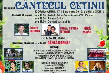 Festivalul „Cântecul cetinii”, la Dorna Arini
