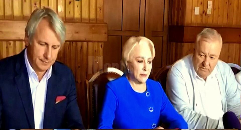 Ministrul Teodorovici, premierul Viorica Dancila si senatorul Ioan Stan