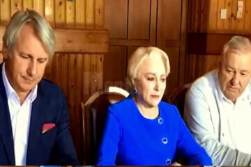 Ministrul Teodorovici, premierul Viorica Dancila si senatorul Ioan Stan