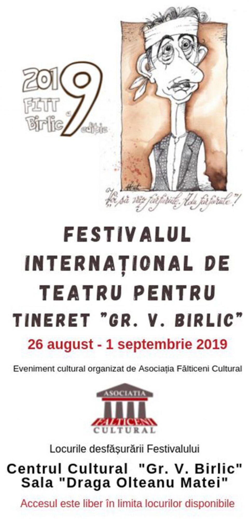 Festivalul Internațional de Teatru pentru Tineret „Grigore Vasiliu Birlic”, ediția a noua