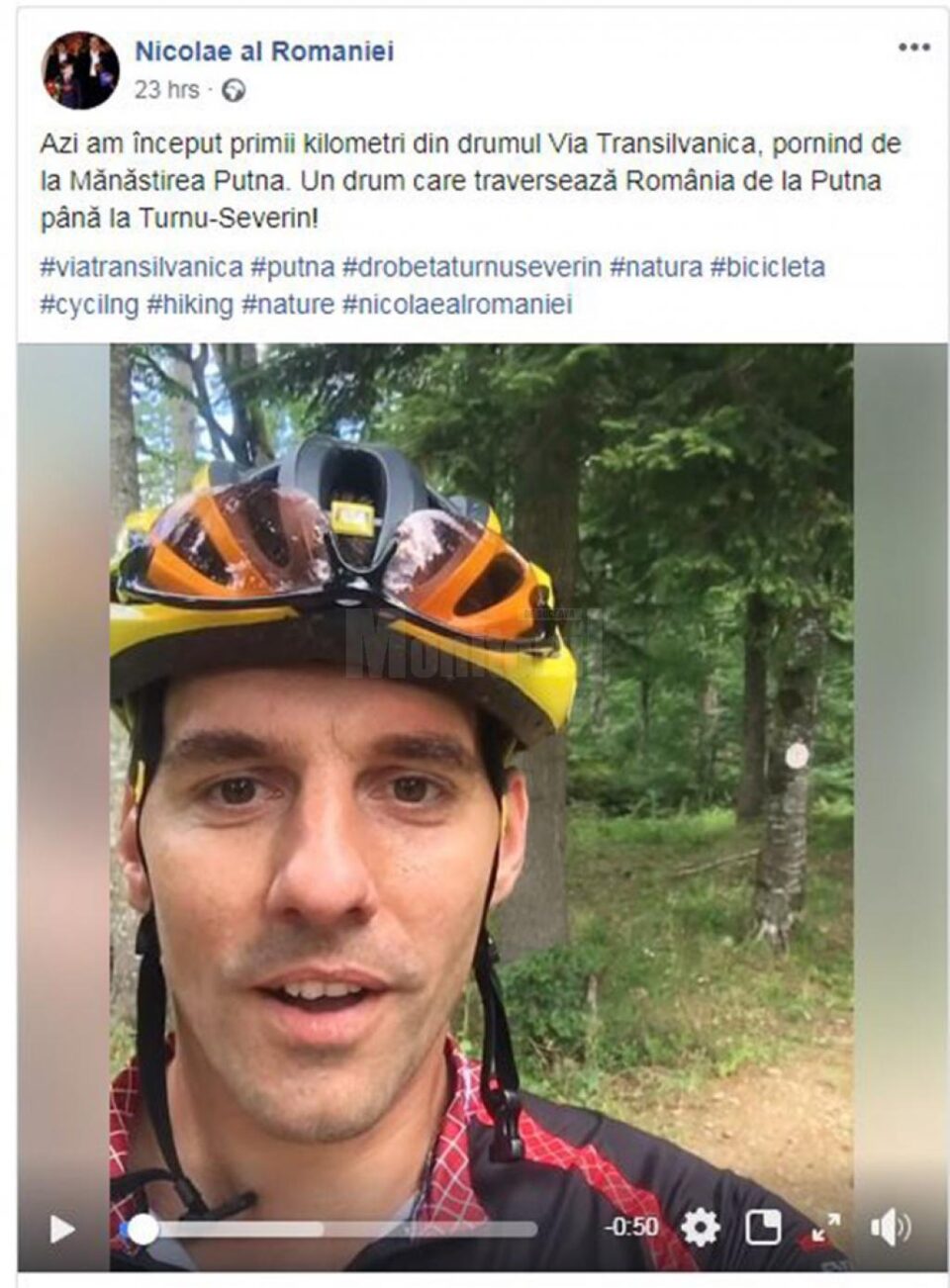 Nicolae al României, nepotul Regelui Mihai I, și Levente Ianoși, multiplu campion la bike trial, testează tronsonul Bucovina din Via Transilvanica