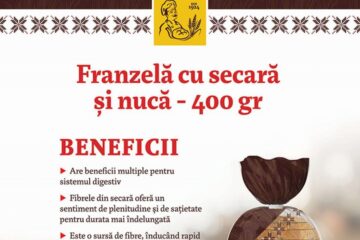 Pâinea cu nucă și secară Panifcom, o noutate pe piața regională de panificație!