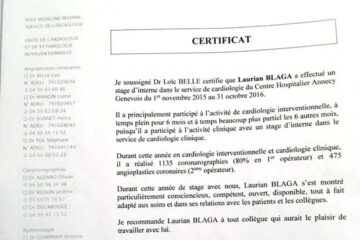 În curând va veni de la Spitalul Floreasca și dr. Laurian Blaga, cu stagiu de un an în cardiologie intervențională în Franța