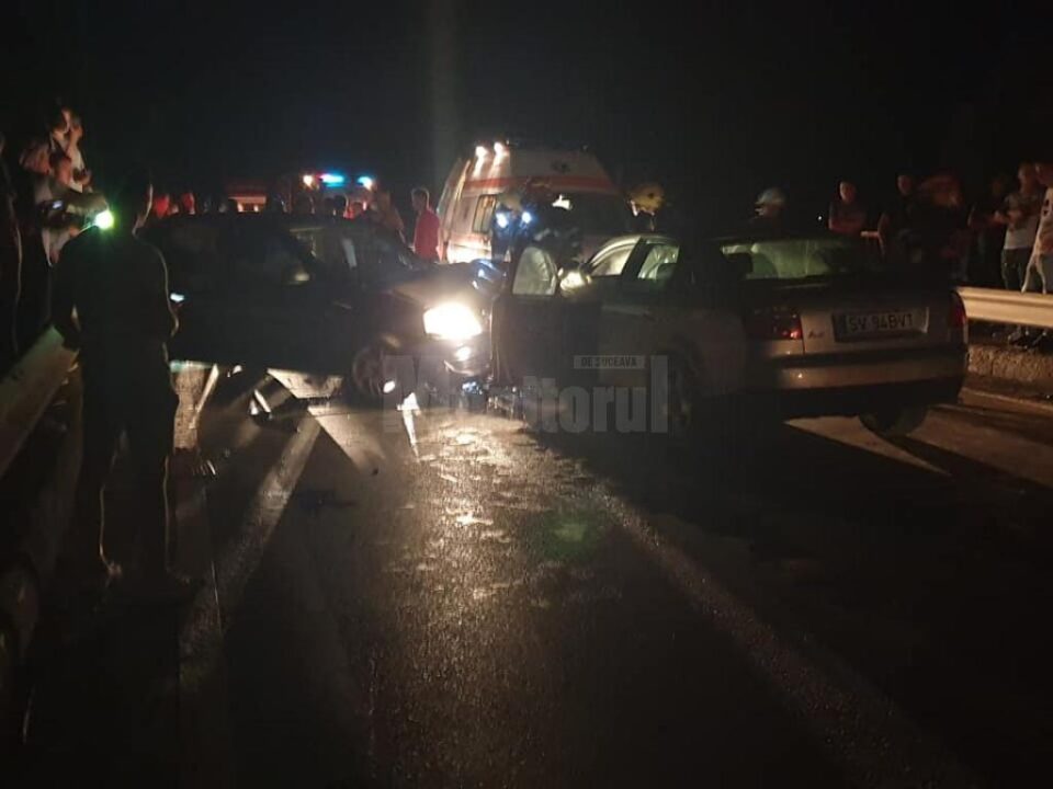 Accident provocat de un tânăr care a făcut o depășire neregulamentară