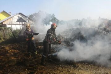 Zeci de tone de furaje, distruse într-un incendiu provocat intenționat