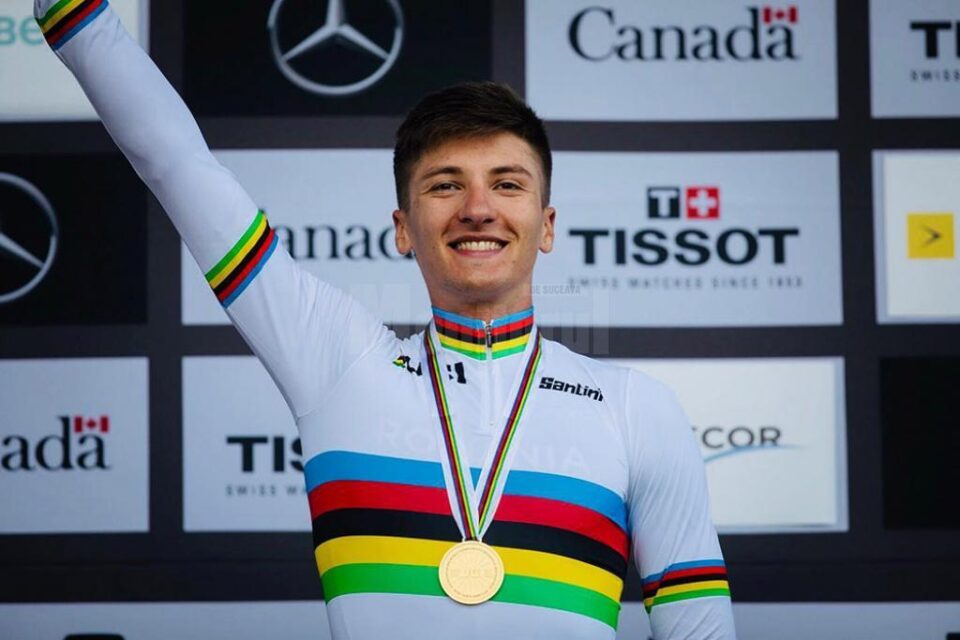 Vlad Dascălu savurând victoria de la Mondialele din Canada