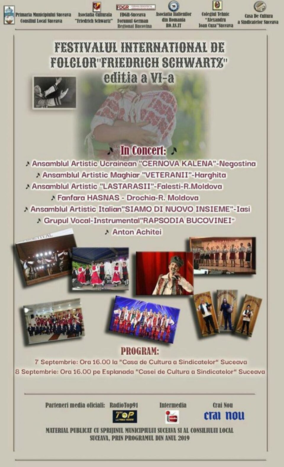 Festivalul Internațional de Folclor „Friedrich Schwartz”, ediția a VI-a, la Suceava