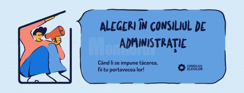 Consiliul Județean al Elevilor anunță începutul alegerilor pentru postul de elev reprezentant în Consiliul de Administrație al școlilor Consiliul Județean al Elevilor anunță începutul alegerilor pentru postul de elev reprezentant în Consiliul de Administrație al școlilor