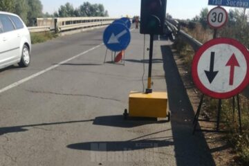 Lucrări de reparații pe podul rutier de pe DN 17A - Dornești