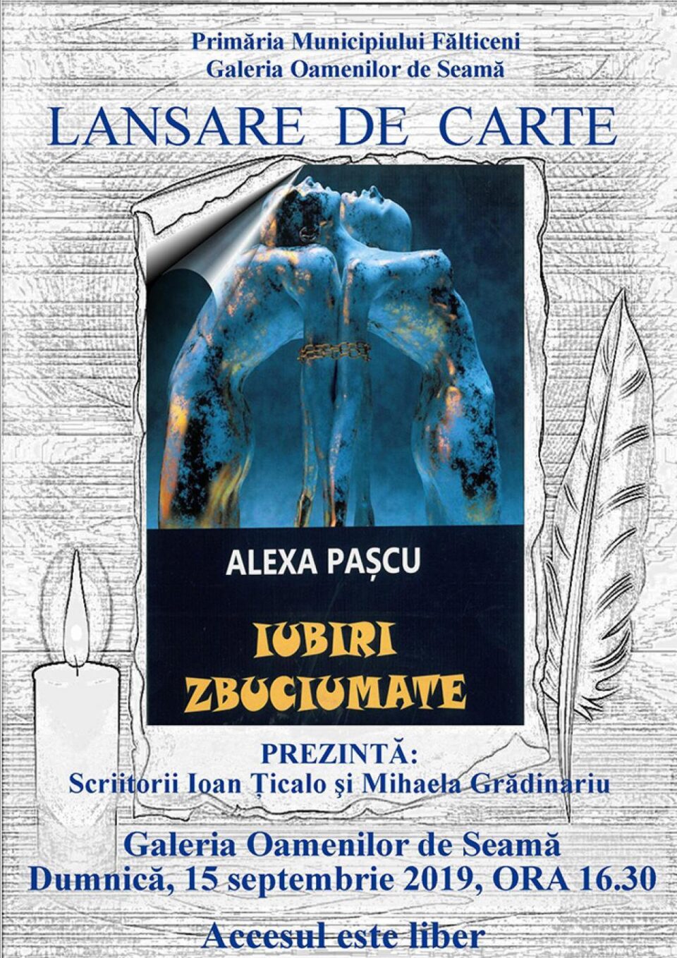 Lansare de carte Alexa Pașcu - “Iubiri zbuciumate”