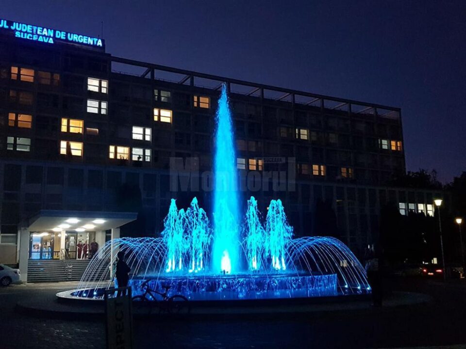 Fântâna muzicală de la Spitalul de Urgență Suceava a costat aproximativ 60.000 de euro