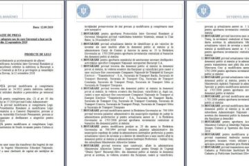 Hotararile adoptate in sedinta de Guvern din 12 septembrie 2019