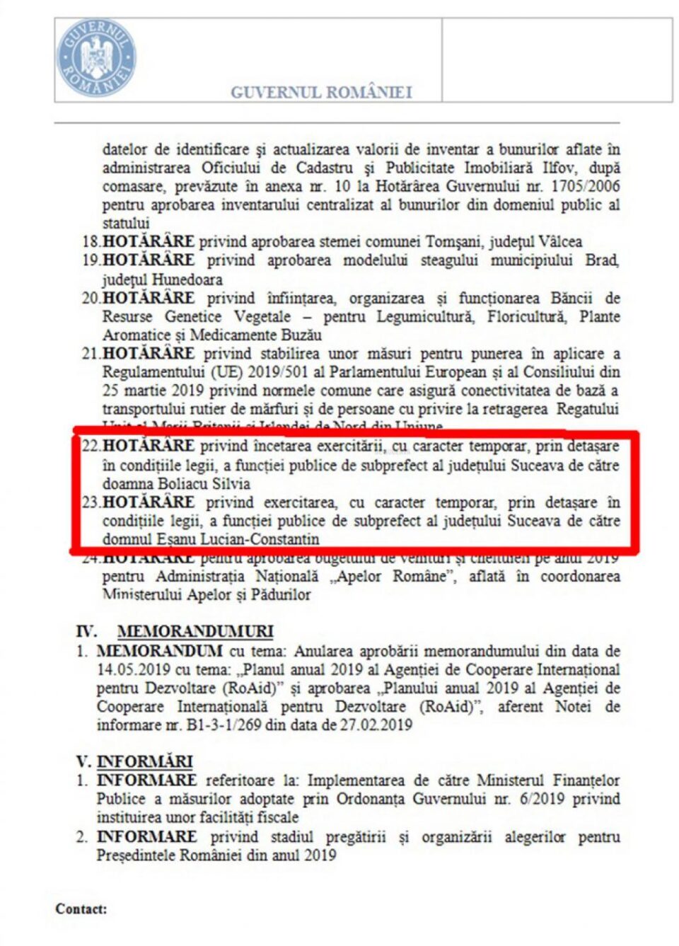 Hotărârile adoptate în ședința de Guvern din 12 septembrie 2019