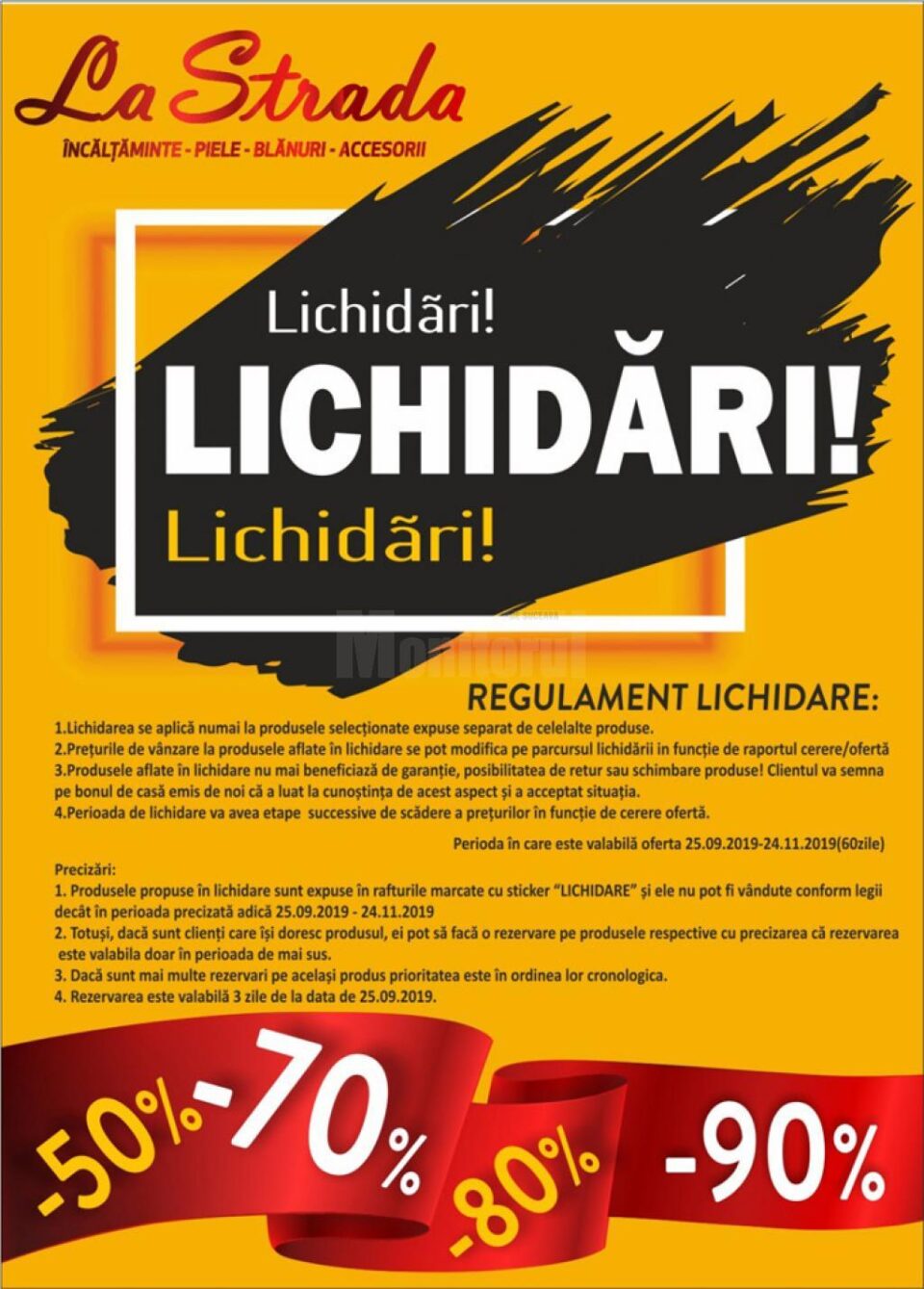 La Strada anunță 60 de zile de lichidări de produse