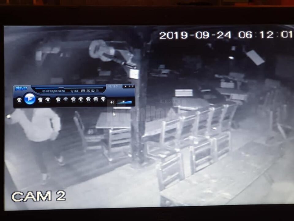 Club din Suceava, spart de un tânăr care a furat bani și băutură și și-a făcut poze în interior