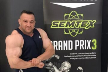 Cristi Tcaciuc, promovând concursul de culturism de la Suceava