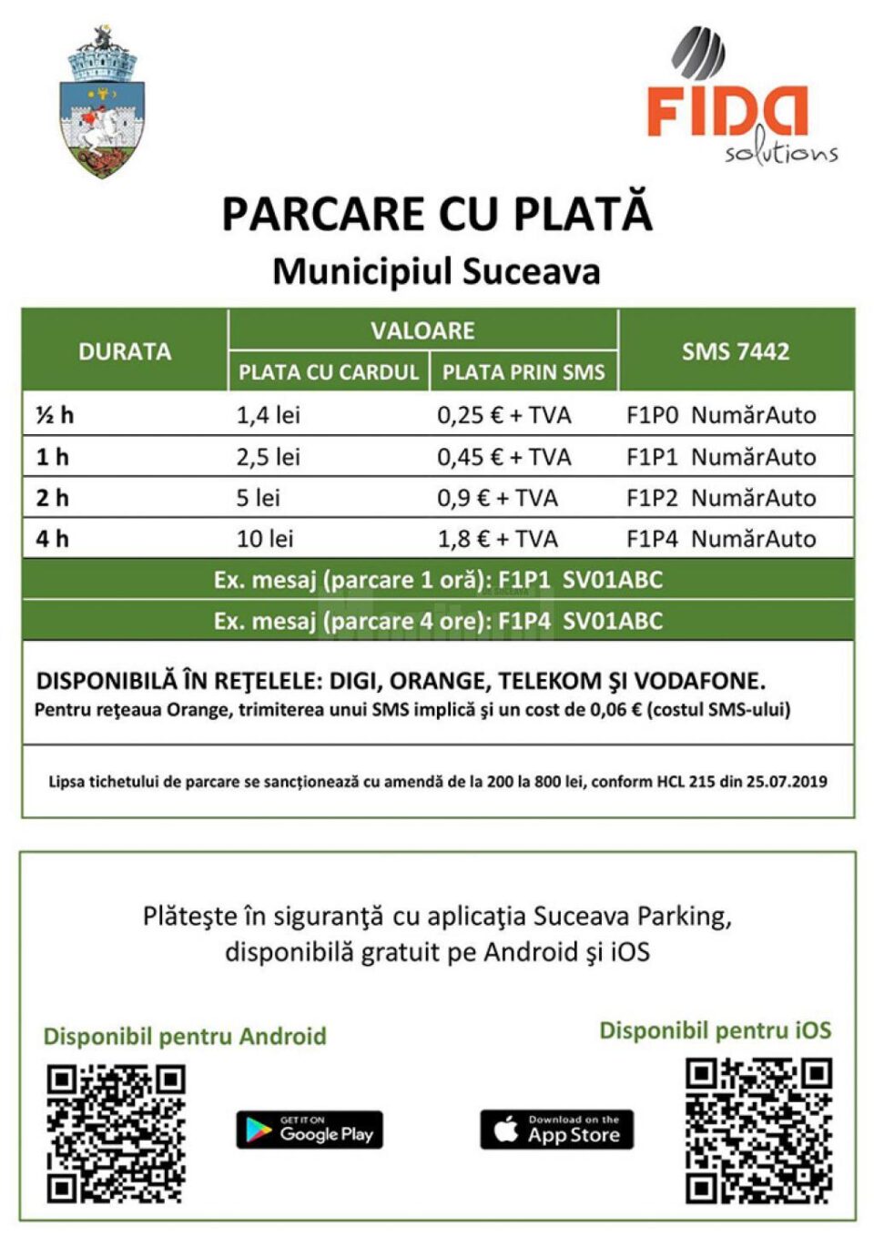 Aplicația Suceava Parking