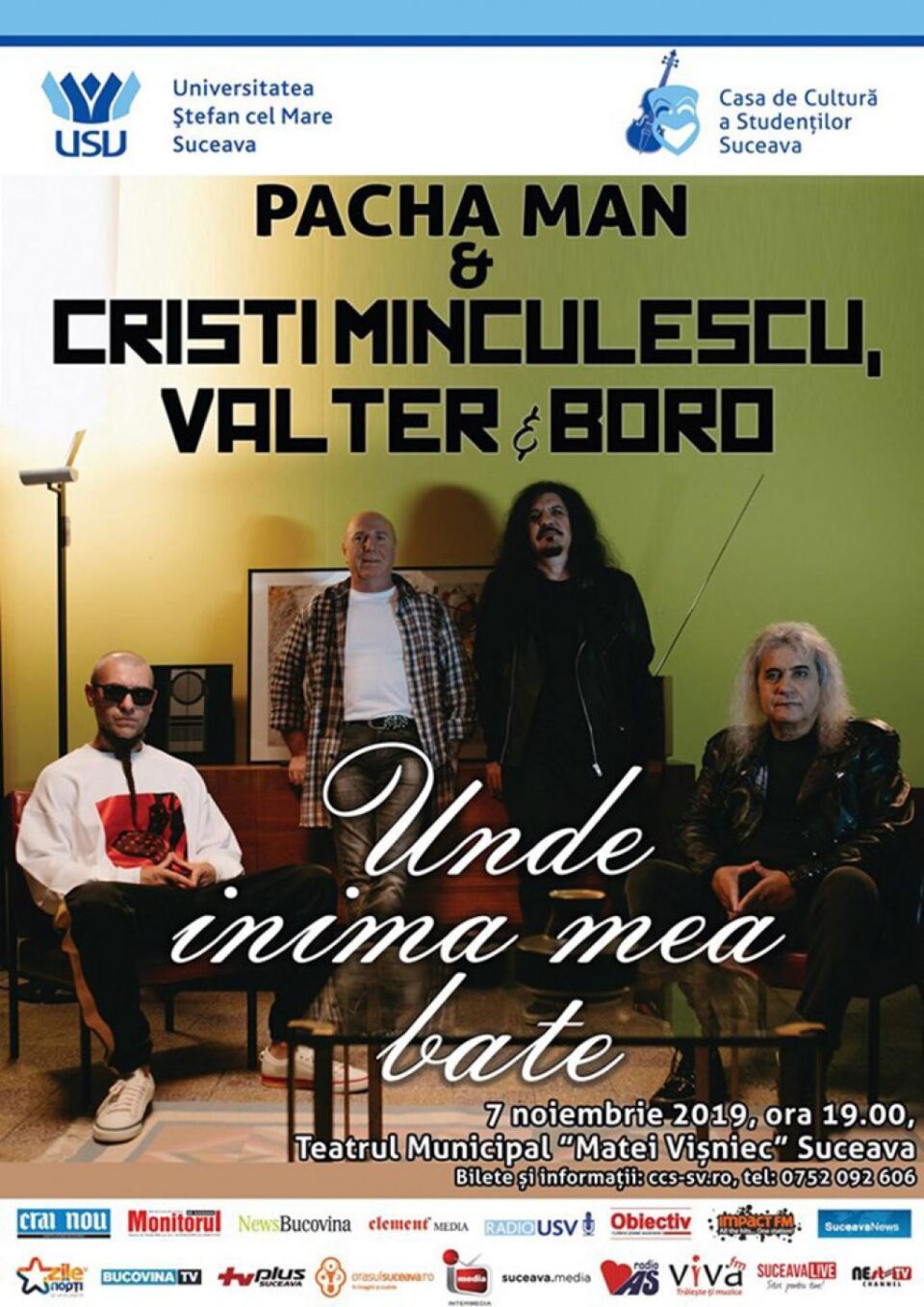 Spectacol cu Cristi Minculescu, Valter Popa și Doru Borobeică, la Suceava