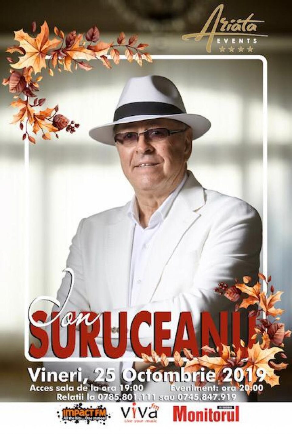 Concert la Ariata Events, susținut de artistul din Republica Moldova Ion Suruceanu
