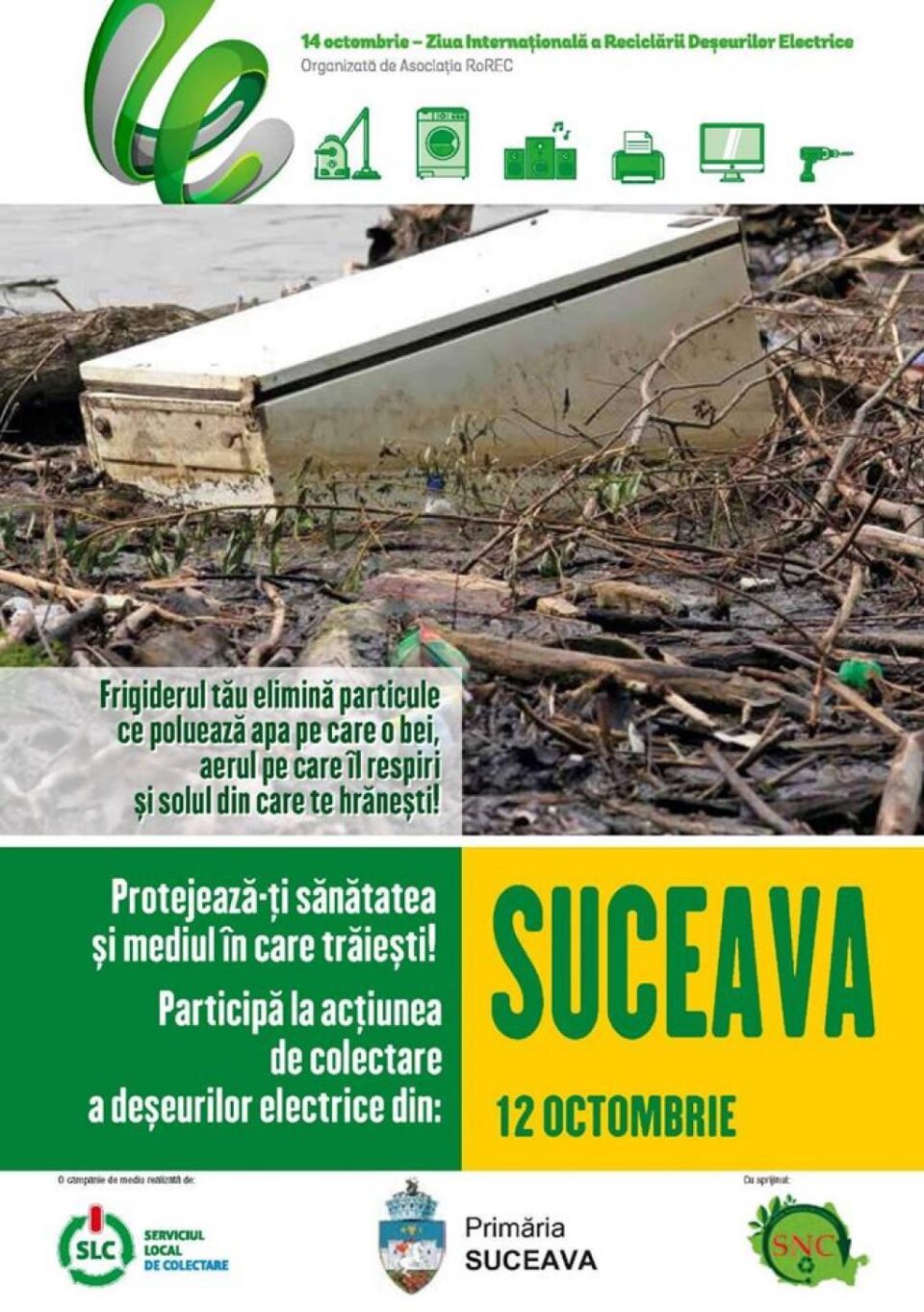 Campanie de colectare a deșeurilor de echipamente electrice și electronice, sâmbătă, în municipiul Suceava