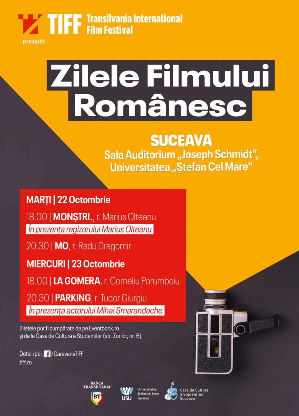 Zilele Filmului Românesc, premiere și invitați speciali la Suceava, pe 22 și 23 octombrie