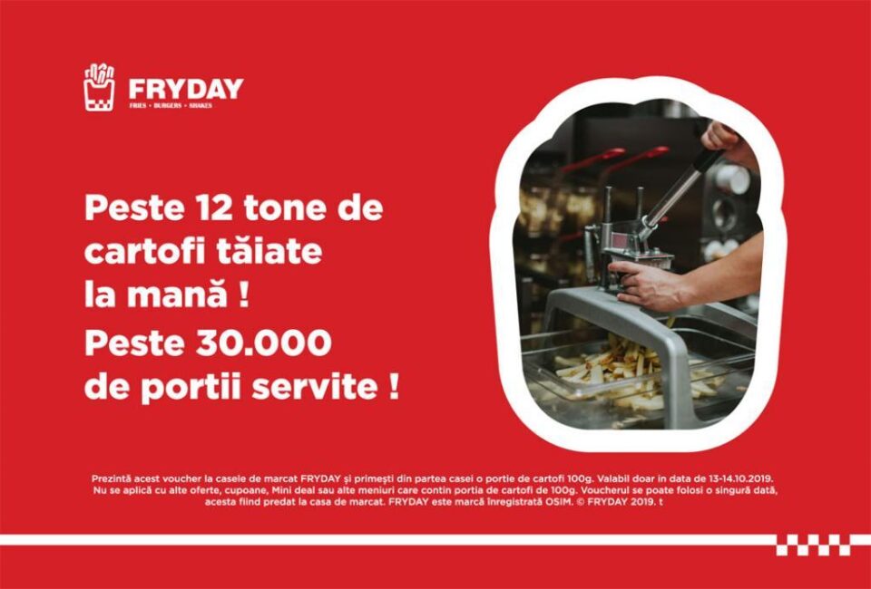 CARTOFI GRATIS LA FRYDAY!