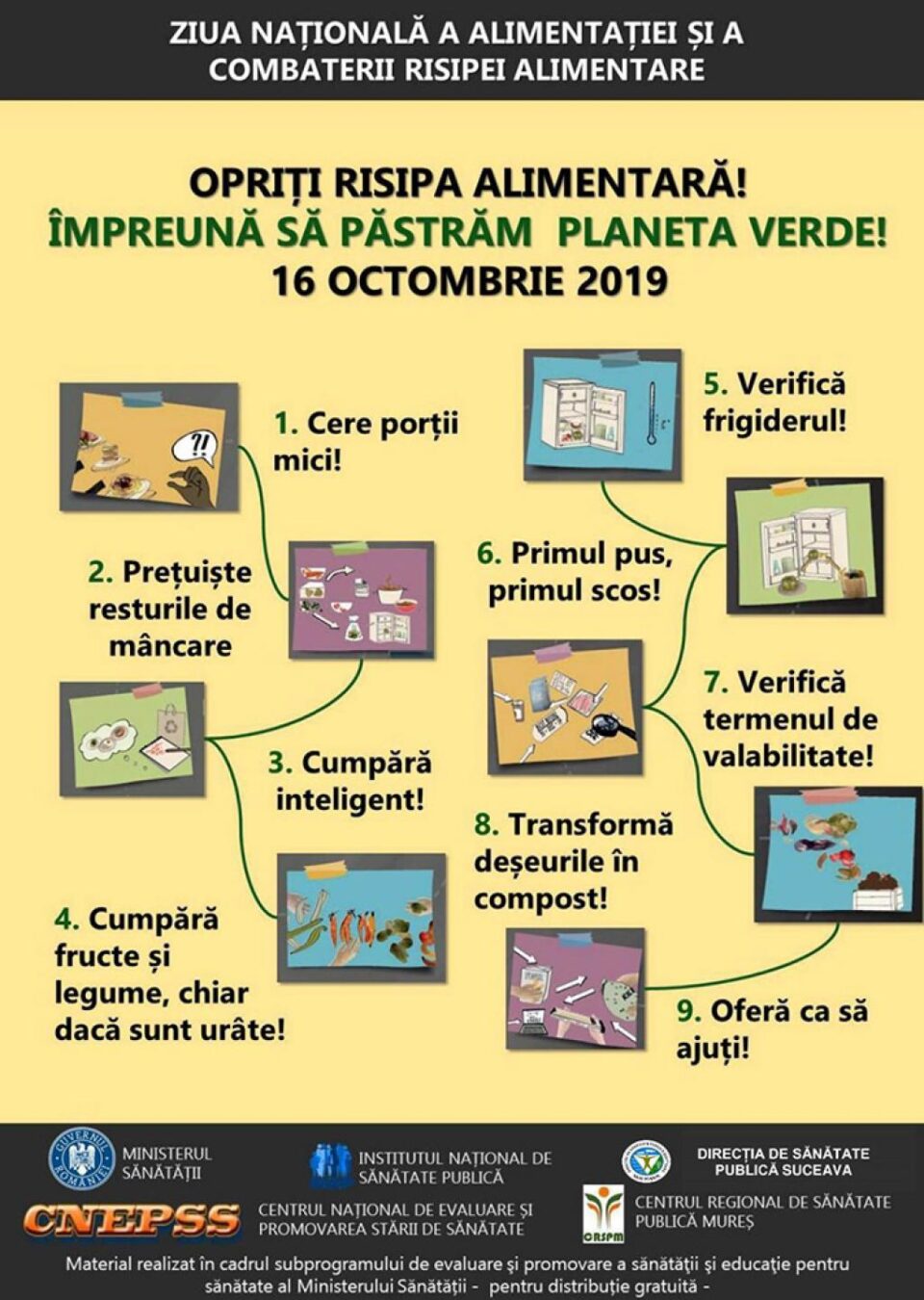 DSP celebrează astăzi Ziua Națională a Alimentației și combaterii risipei alimentare
