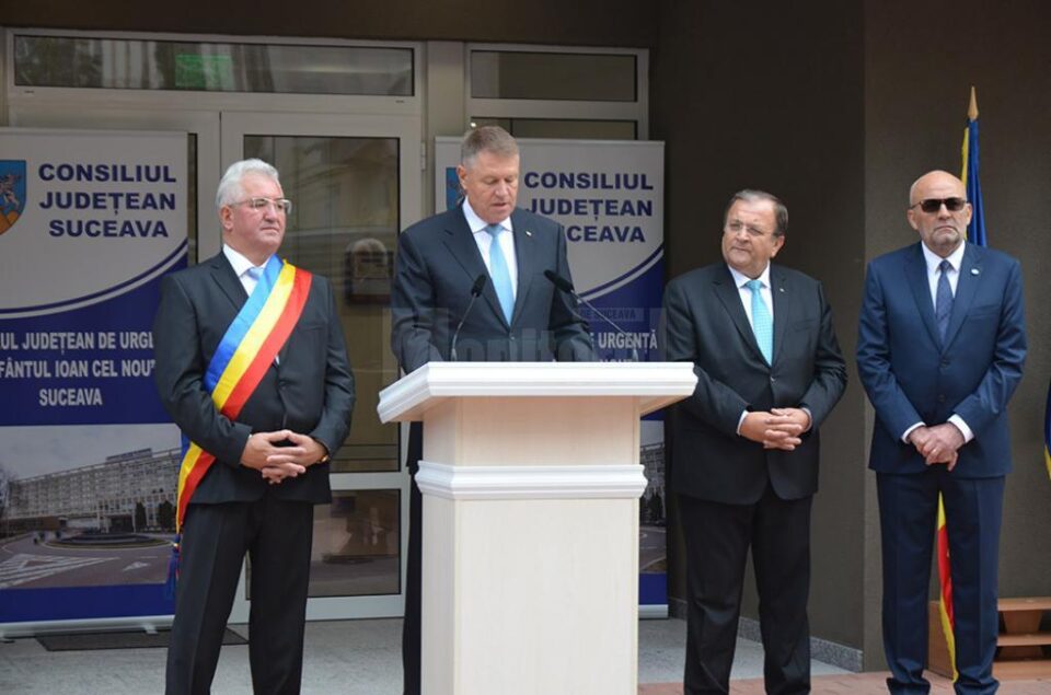 Președintele Klaus Iohannis, la inaugurarea Ambulatoriului Spitalului de Urgență Suceava