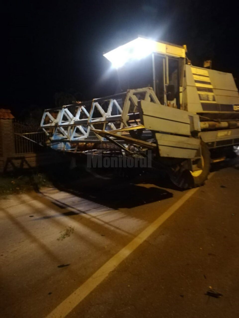 Combina în care s-a izbit autoturismul Audi