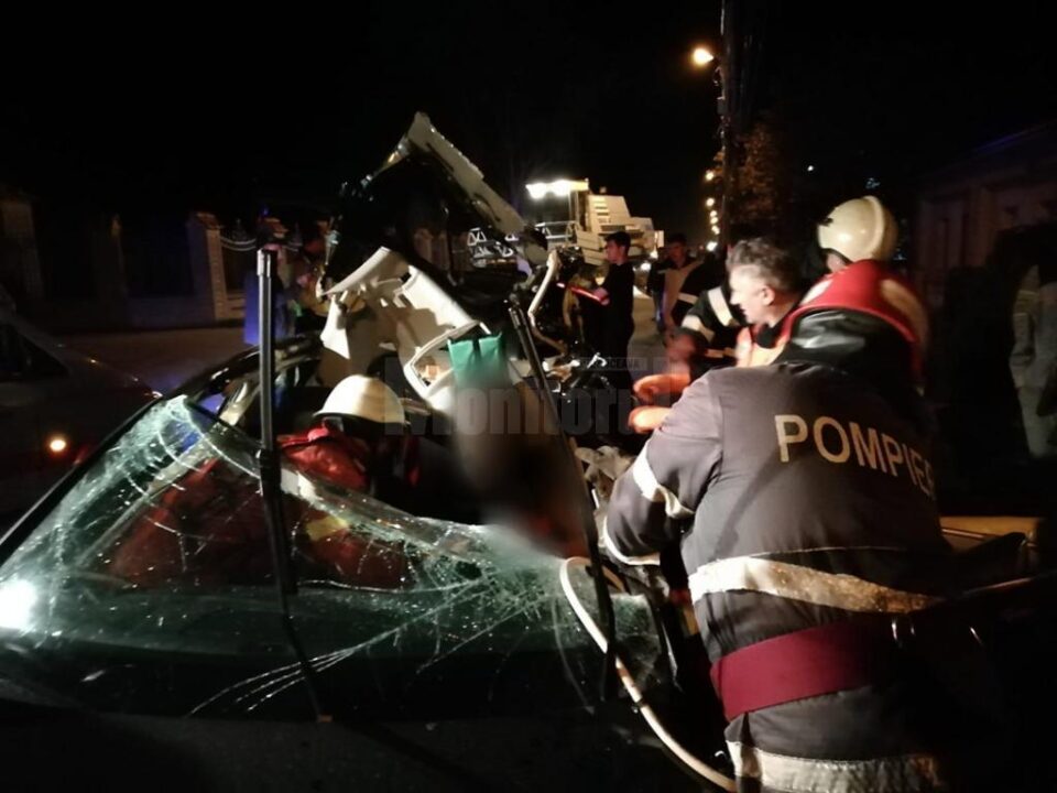 Intervenția de descarcerare a fost dificilă