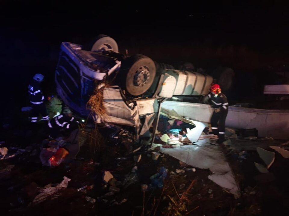 Șoferul a scăpat fără leziuni