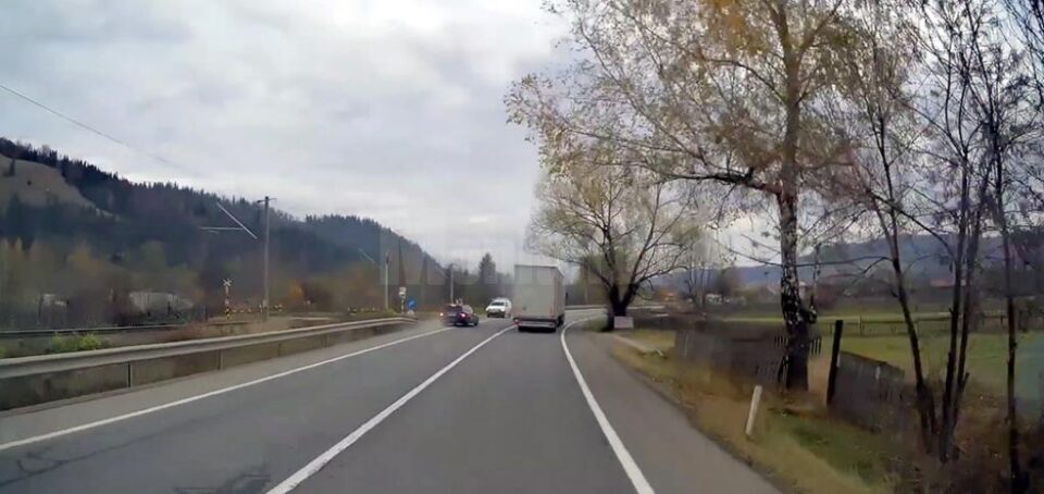 Șoferul care a evitat nenorocirea a fost pus în mare dificultate