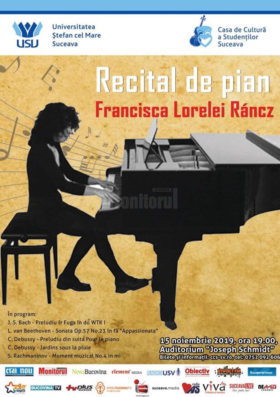 Recital de pian, la USV