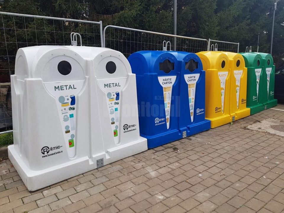 Containere de tip clopot, pentru plastic, hârtie, sticlă și metal, pentru reciclare selectiva, în toate cartierele Sucevei Containere de tip clopot, pentru plastic, hârtie, sticlă și metal, pentru reciclare selectiva, în toate cartierele Sucevei