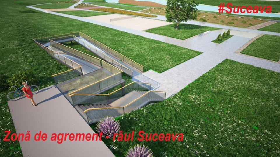 Firmele General Construct și Art Peisaj vor amenaja zona de agrement de pe malul râului Suceava